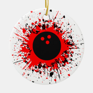 bowling splats ceramic ornament