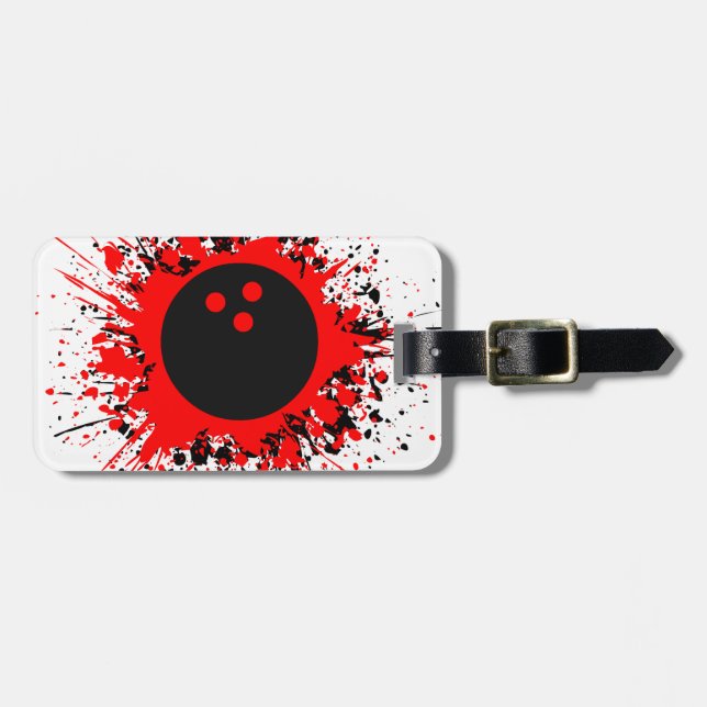bowling splats luggage tag (Front Horizontal)