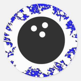 bowling splatz classic round sticker