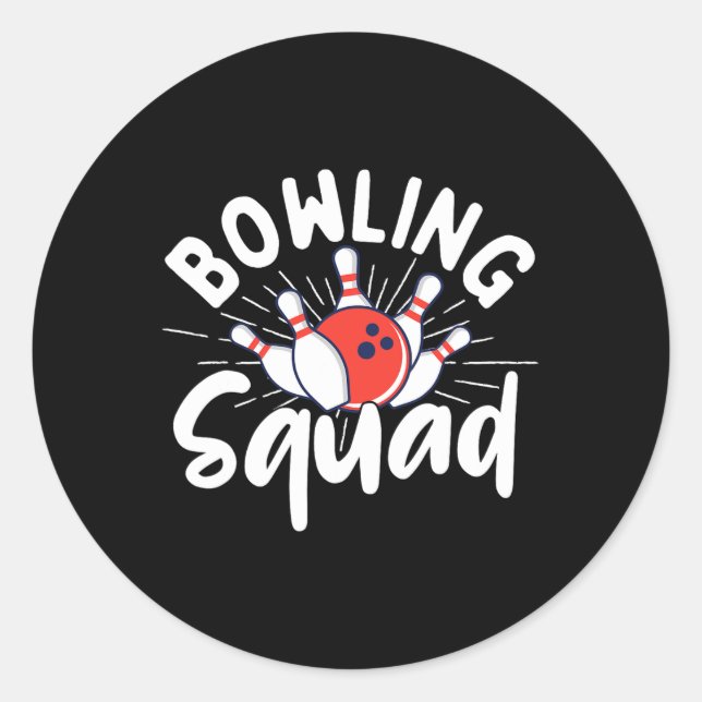 Bowling Squad - Bowler Bowling  Classic Round Sticker (Front)