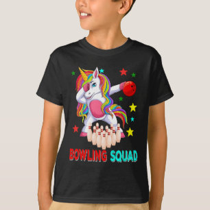 Bowling Squad Dabbing Unicorn Player Team Costume  T-Shirt