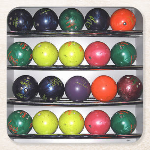 Bowling Square Paper Coaster
