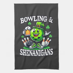 Bowling St Patrick's Day Shenanigans Kitchen Towel