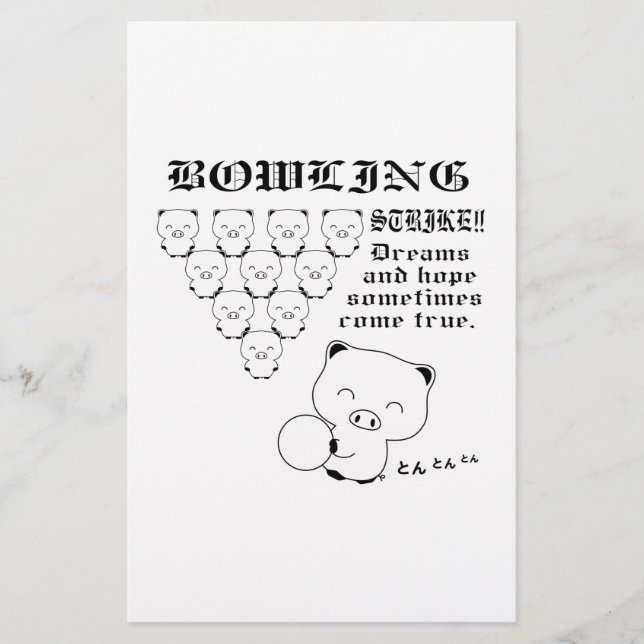Bowling Stationery (Front)