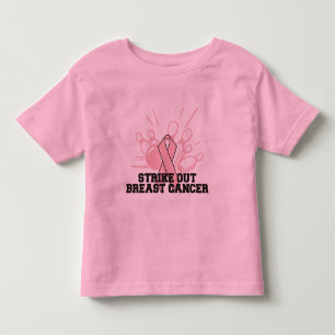Bowling Strike Out Breast Cancer Toddler T-shirt