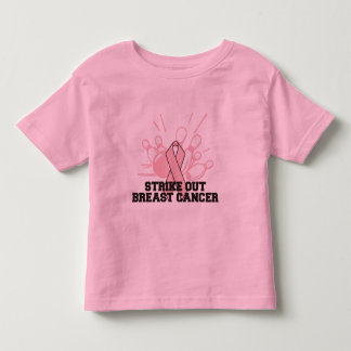 Bowling Strike Out Breast Cancer Toddler T-shirt
