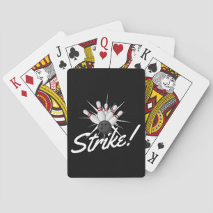 bowling strike! playing cards