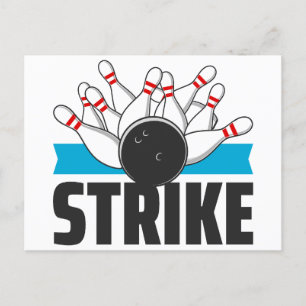 Bowling Strike Postcard