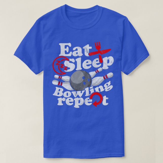 Bowling Strike Skittles Pin Bowling Hall Spare 3 T-Shirt (Design Front)