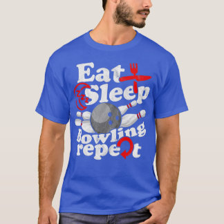 Bowling Strike Skittles Pin Bowling Hall Spare 3 T-Shirt