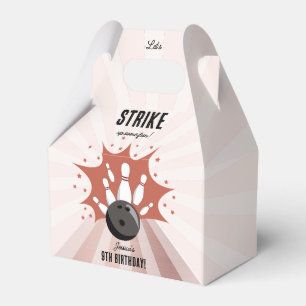 Bowling Strike Up Some Fun Birthday Rose Gold Girl Favor Box