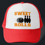 Bowling Sweet Rolls Trucker Hat<br><div class="desc">Bowling Gifts: Many New Bowling Gift designs. This Funny Bowling Gift can be given anytime Birthday, Christmas or any holiday. Receiving a Bowling gift would be appreciated by any Bowling Lover anywhere. Bowling Rocks! Click on our shop link for other Gifts that include Beer Mugs, Coffee Cups, Hats and Caps,...</div>
