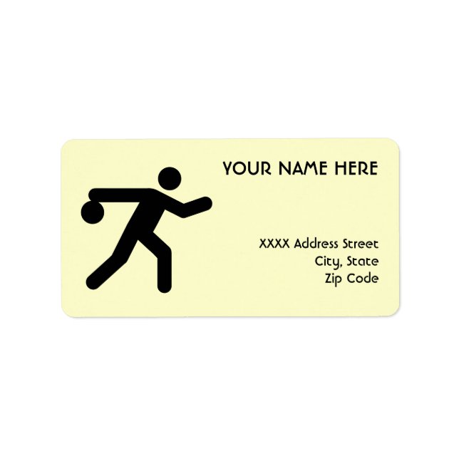Bowling Symbol Label (Front)