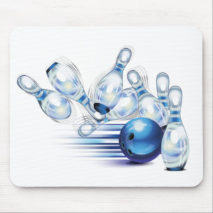 Bowling T-Shirt Trucker Hat Classic Round Sticker  Mouse Pad