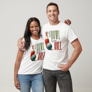 Bowling T-Shirt with Pin and Bowling Ball