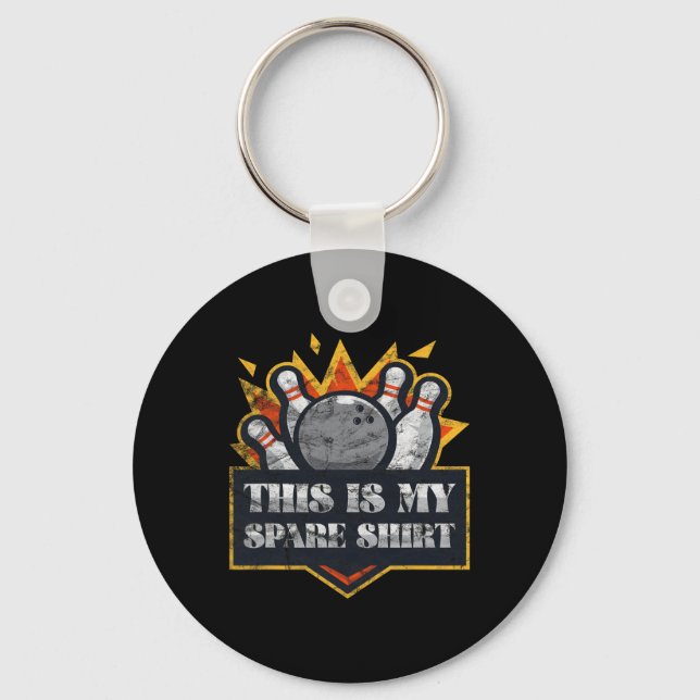 Bowling Team Funny Bowler League Matching Vintage  Keychain (Front)