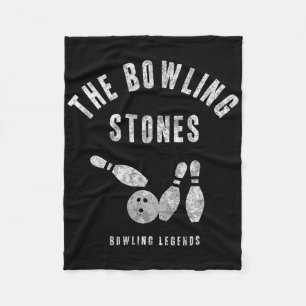 Bowling Team Shirt Bowling Stones Matching League Fleece Blanket