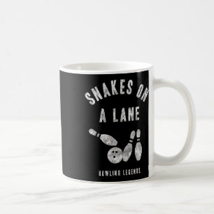 Bowling Team Shirt Snakes On A Lane Matching Leagu Coffee Mug