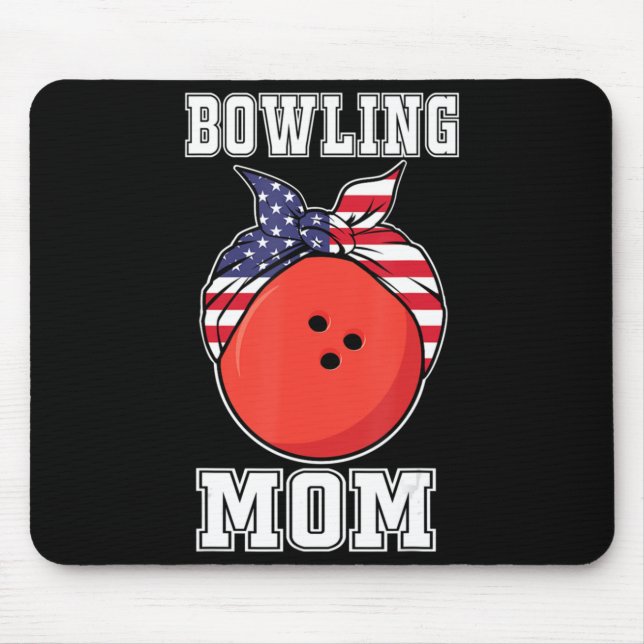 Bowling Teams MOM Players & Gift for  Bowling Mom  Mouse Pad (Front)