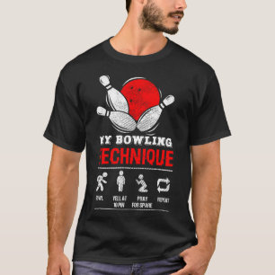 Bowling Technique Bowl League Member Men's Black M T-Shirt