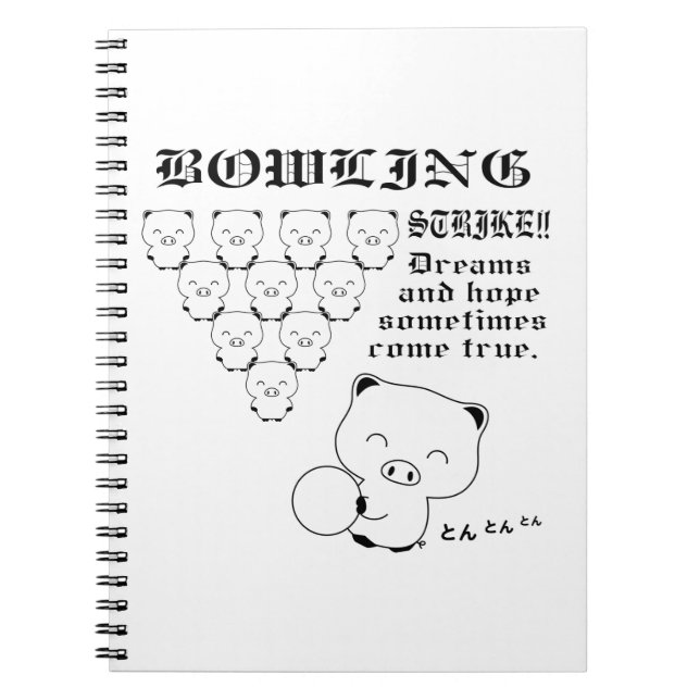 Bowling Tee Notebook (Front)