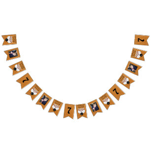 Bowling Themed Birthday Party Photo and Age Bunting Flags