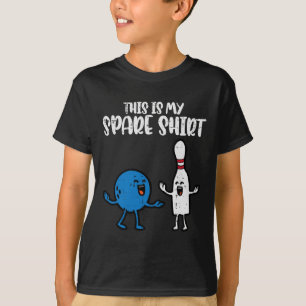 Bowling This Is My Spare Shirt Bowler Kids Boys Gi