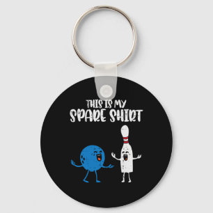 Bowling This Is My Spare Shirt Bowler Kids Boys Gi Keychain