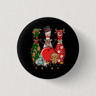 Bowling Three Pins Merry Christmas For Bowler Sant