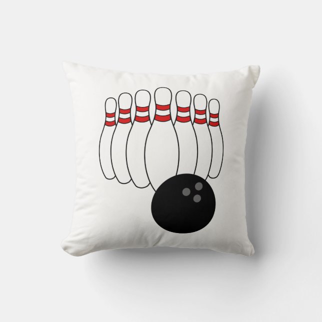 Bowling Throw Pillow (Front)