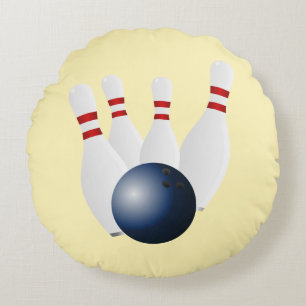 Bowling throw pillow
