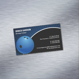 Bowling Trainer Perfect Sport Magnetic Business Card