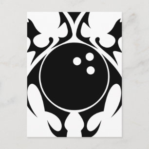 bowling. tribal. postcard