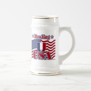Bowling USA Beer Stein