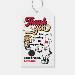 Bowling Vintage Favour Tag - Red