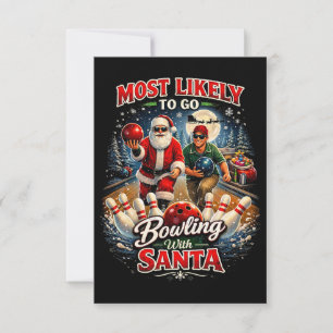 Bowling with Santa Thank You Card