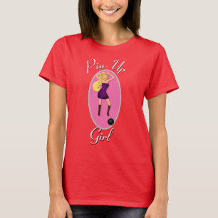 Bowling women's Sportswear Pin-Up Girl Custom T-Sh T-Shirt