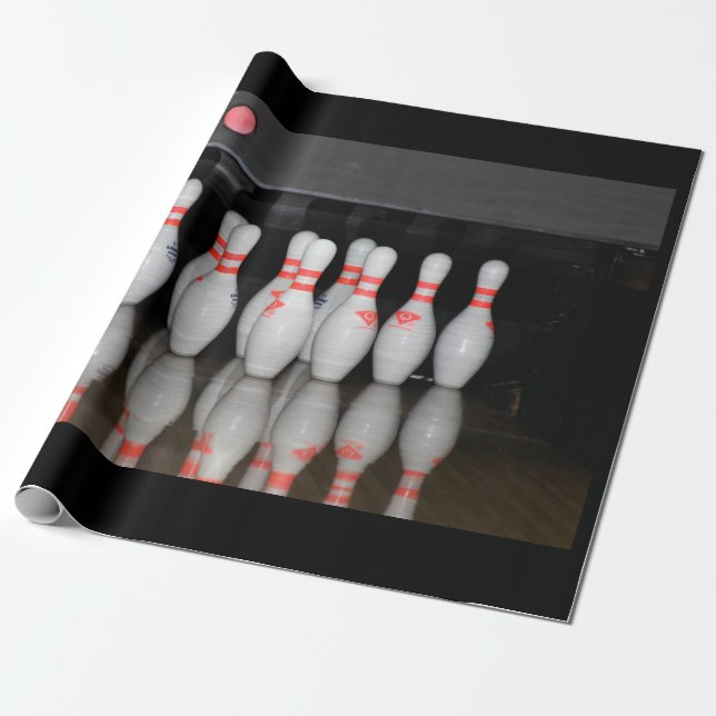 Bowling Wrapping Paper (Unrolled)