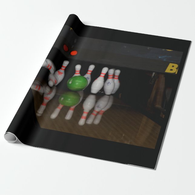 Bowling Wrapping Paper (Unrolled)