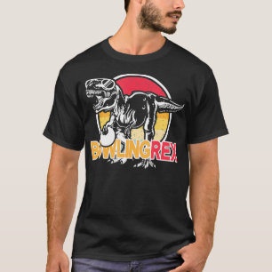 bowlingrex bowlers bowl dinosaurs bowling retro fo T-Shirt