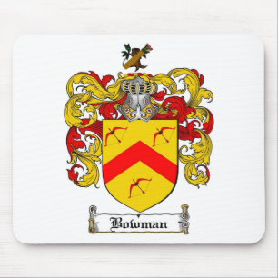 BOWMAN FAMILY CREST -  BOWMAN COAT OF ARMS MOUSE PAD