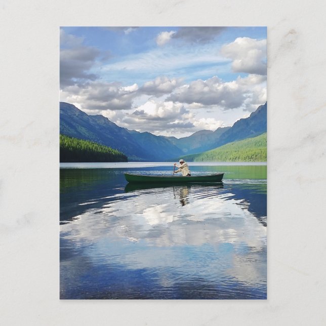 Bowman Lake - Glacier National Park Montana Postcard (Front)