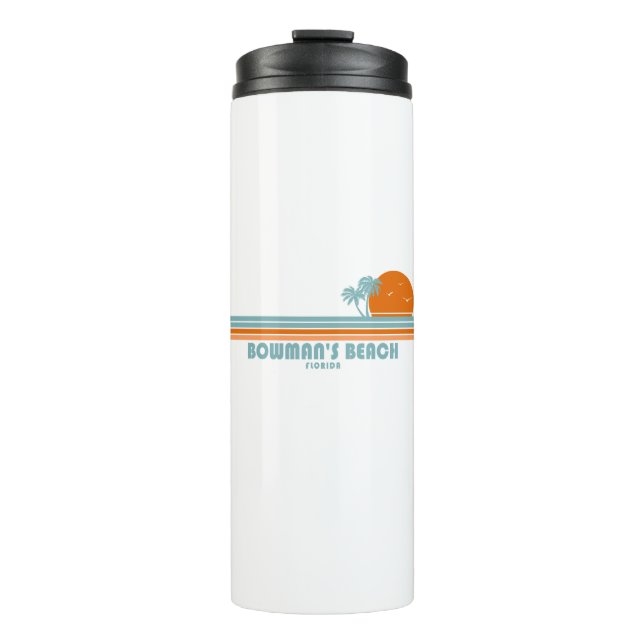 Bowman's Beach Florida Sun Palm Trees Thermal Tumbler (Front)