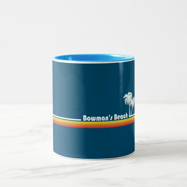 Bowman's Beach Florida Two-Tone Coffee Mug (Center)