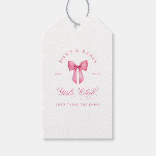 Bows and Babes Girls Club Bachelorette Gift Tags