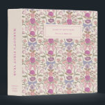 Bows and Blossoms Pink Baby Photo Album Binder<br><div class="desc">Cute binder featuring hand drawn pattern of pink and purple ribbons and flowers.</div>
