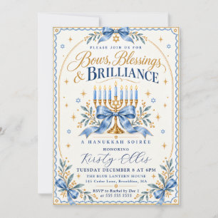 Bows Blessings & Brilliance Hanukkah Invitation
