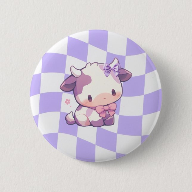Bows & Bull's badge 2 Inch Round Button (Front)