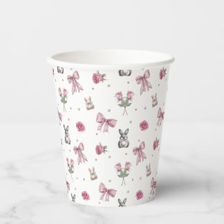 Bows, Bunnies and Flowers Paper Cups