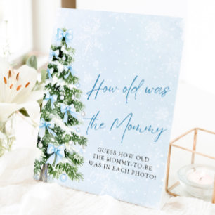 Bows Christmas Tree How Old Was Mommy Game Sign
